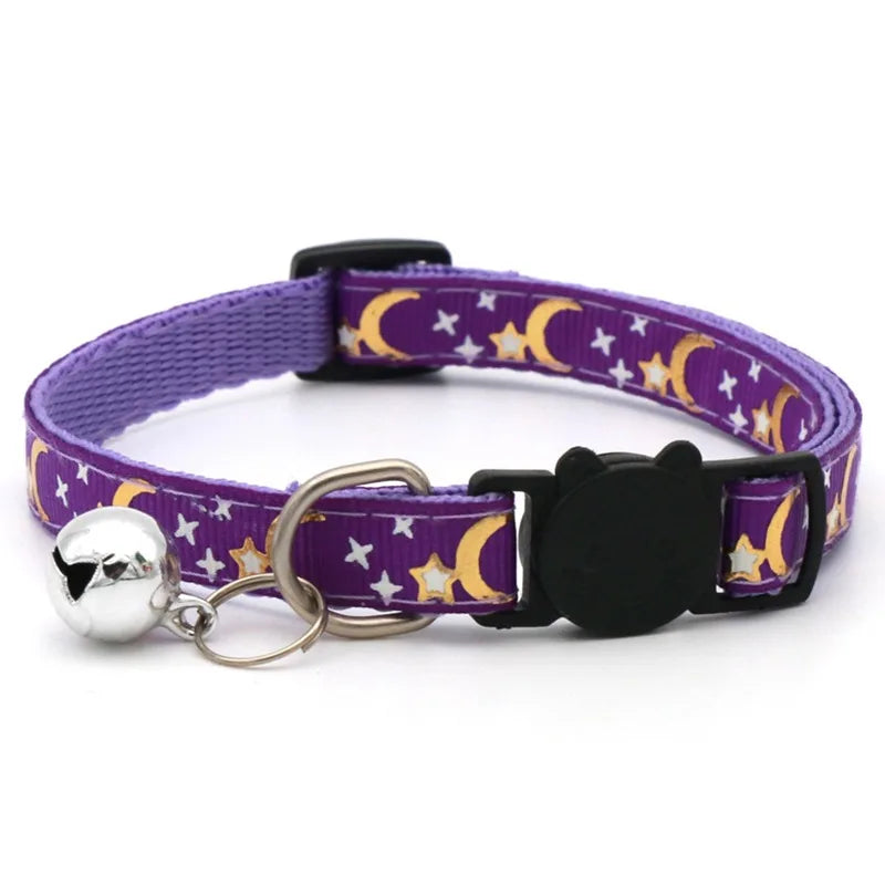 Cartoon Footprint Pet Collar With Bell