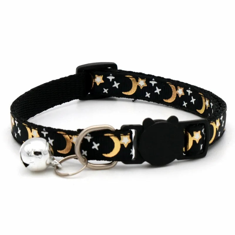 Cartoon Footprint Pet Collar With Bell