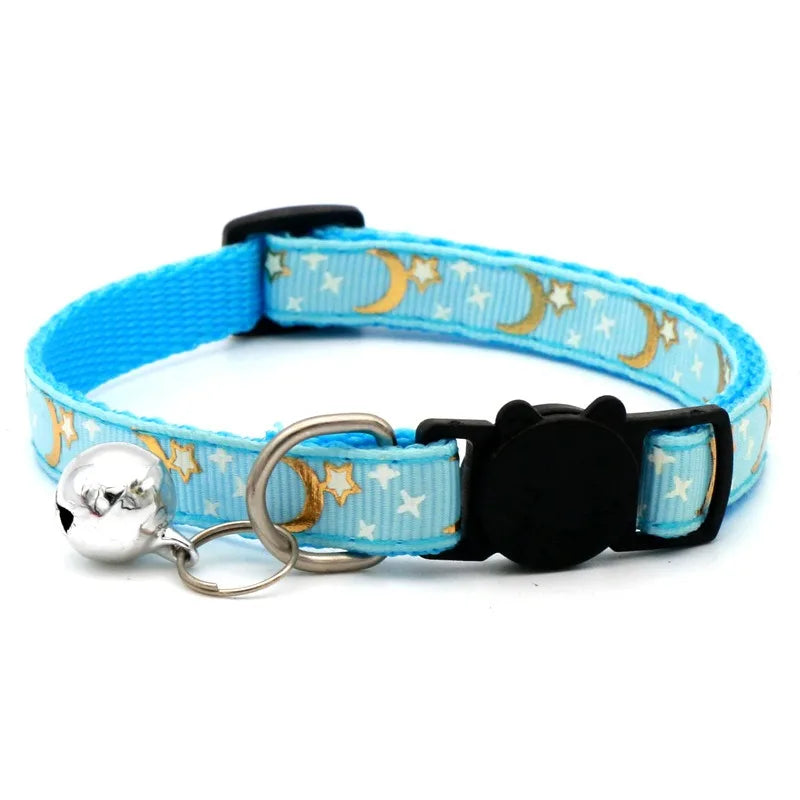 Cartoon Footprint Pet Collar With Bell