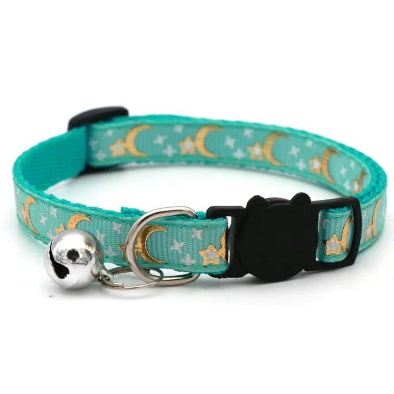 Cartoon Footprint Pet Collar With Bell