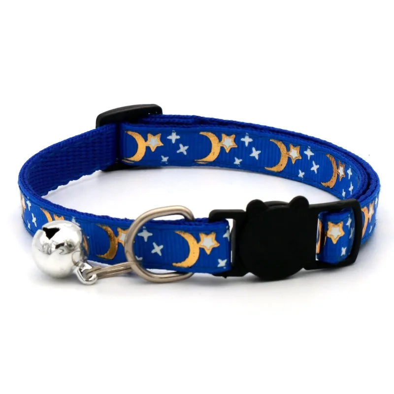 Cartoon Footprint Pet Collar With Bell