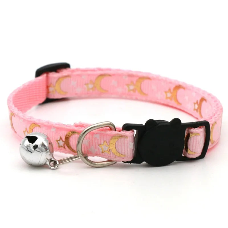 Cartoon Footprint Pet Collar With Bell