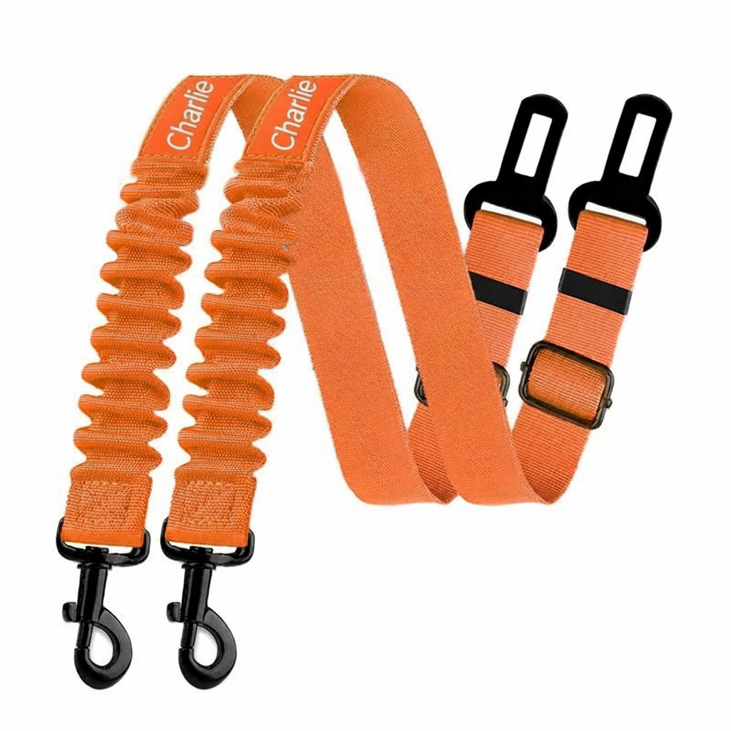 Dog Seat Belt for Car 2 Pack Adjustable Safety Seatbelt Clip
