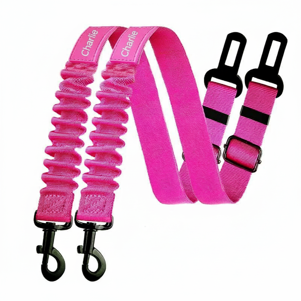 Dog Seat Belt for Car 2 Pack Adjustable Safety Seatbelt Clip