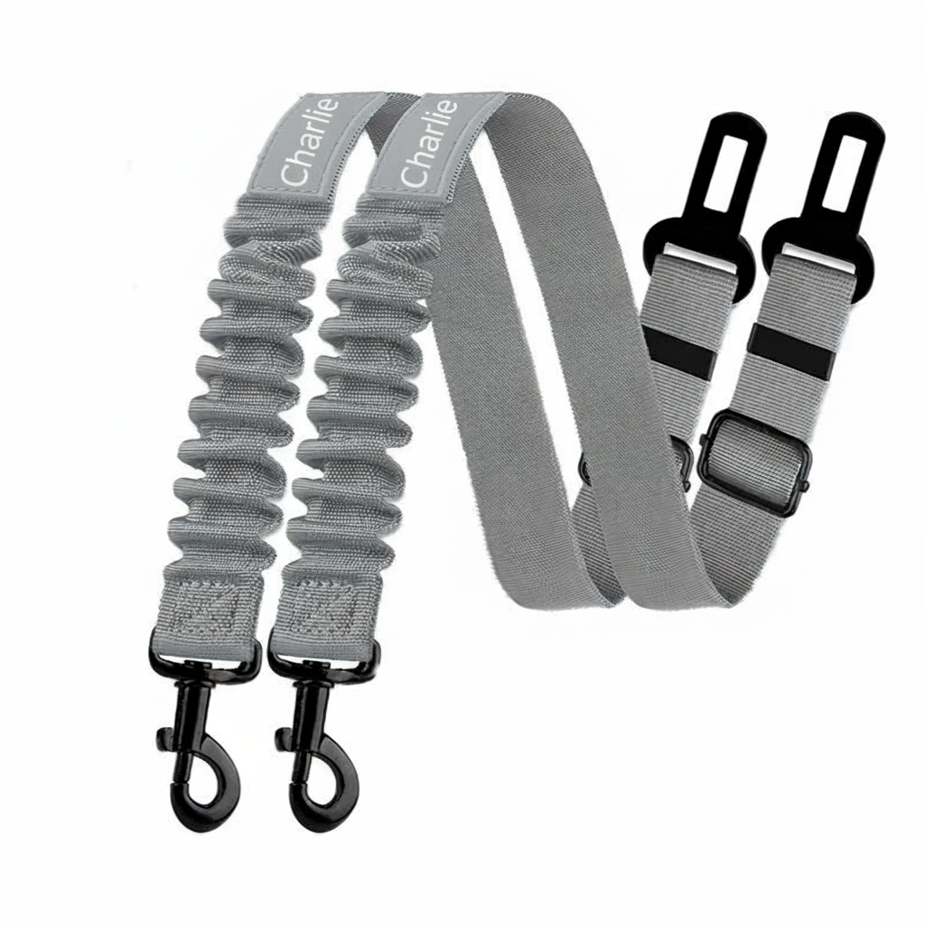 Dog Seat Belt for Car 2 Pack Adjustable Safety Seatbelt Clip