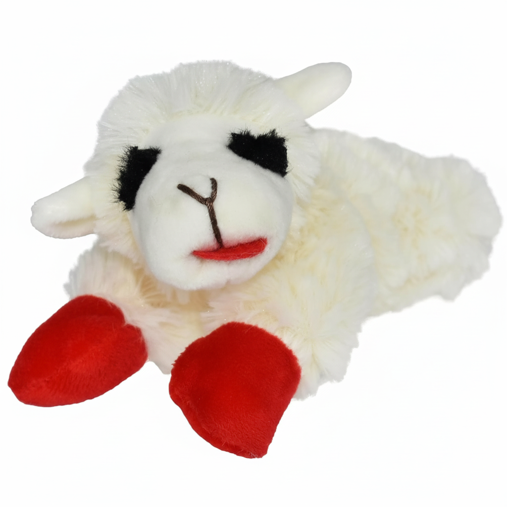 Lamb Chop Dog Toy Squeaky Plush Soft Stuffed Toy for Dogs