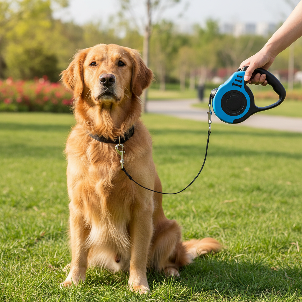 Automatic Retractable Dog Leash With Telescopic Pet Tape