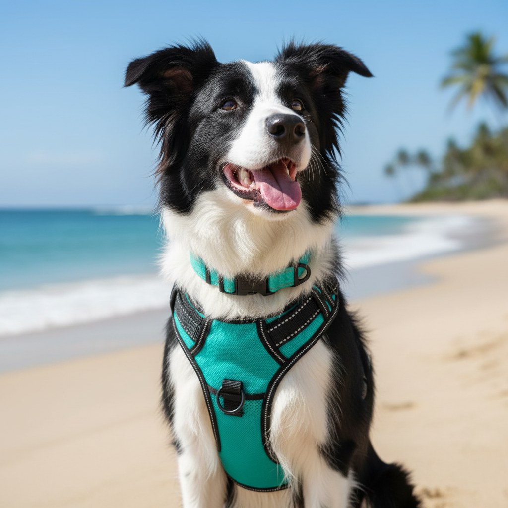 Reflective Adjustable Dog Collar With Quick Release Buckle