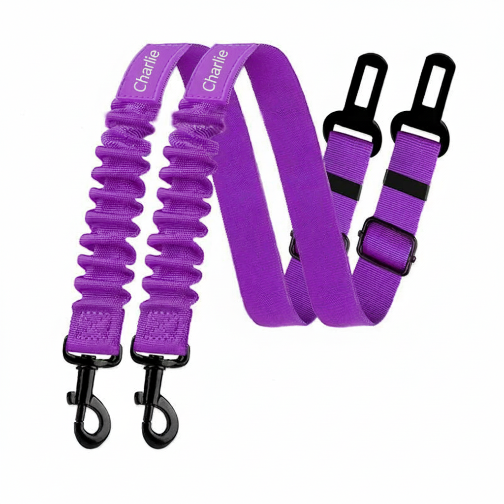 Dog Seat Belt for Car 2 Pack Adjustable Safety Seatbelt Clip