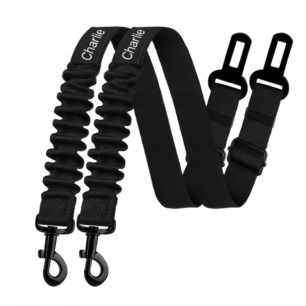 Dog Seat Belt for Car 2 Pack Adjustable Safety Seatbelt Clip
