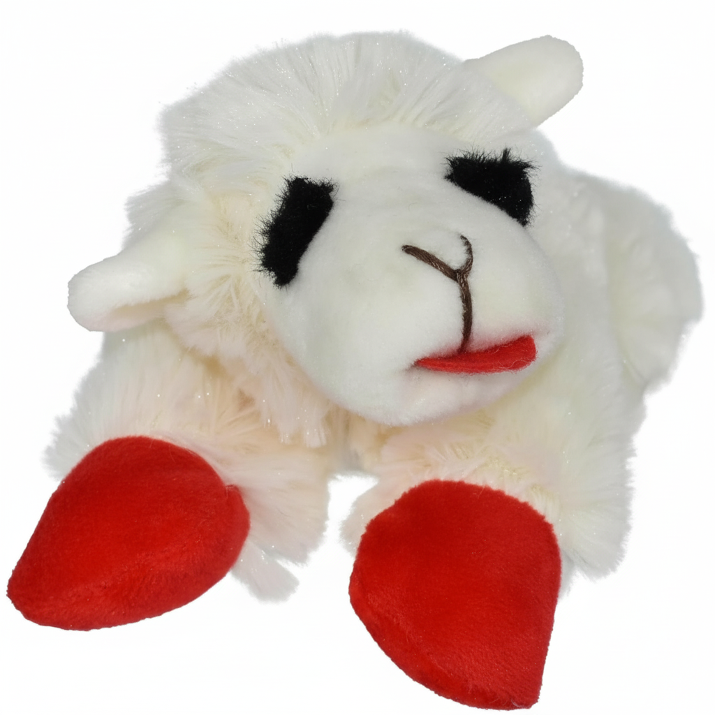 Lamb Chop Dog Toy Squeaky Plush Soft Stuffed Toy for Dogs