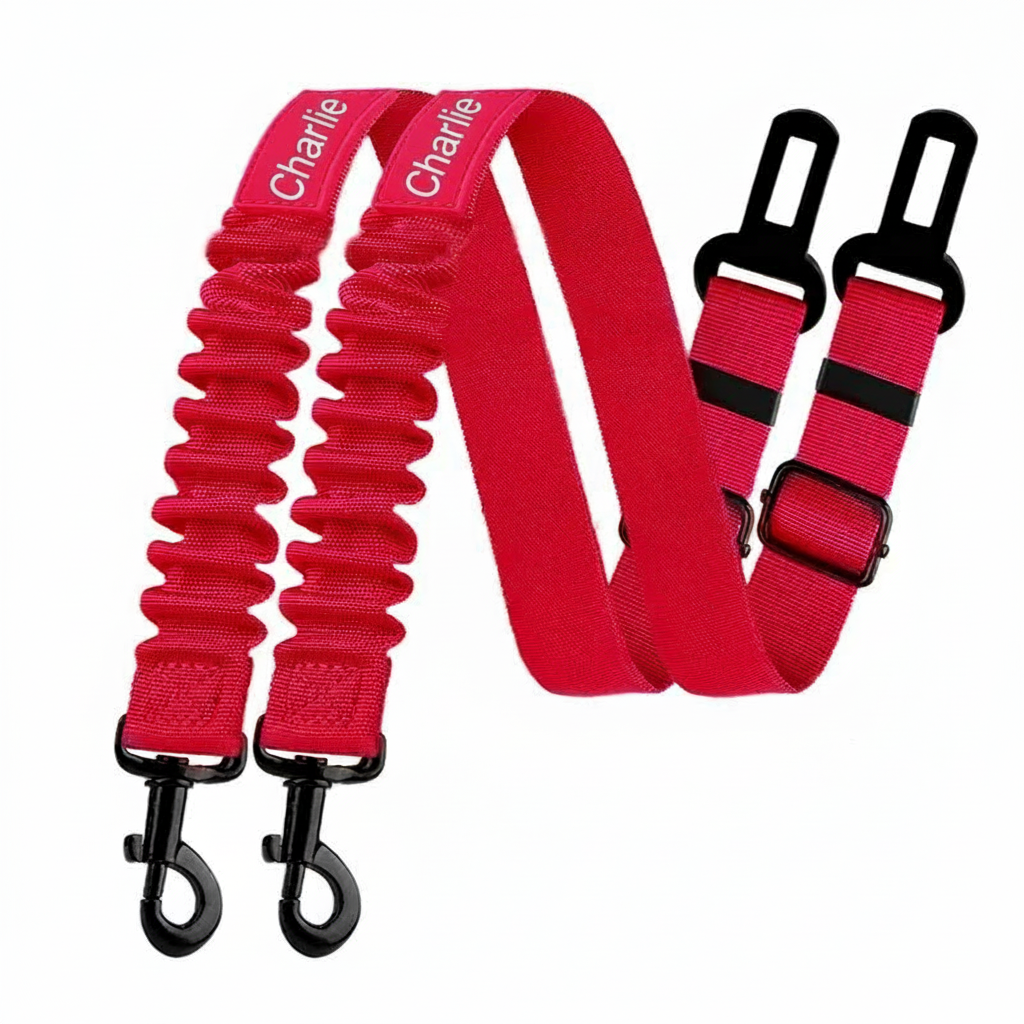 Dog Seat Belt for Car 2 Pack Adjustable Safety Seatbelt Clip
